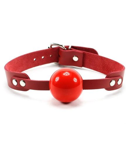 Leather Belt Mouth Gag Ball Material Silicon